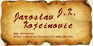 Jaroslav Kojčinović vizit kartica